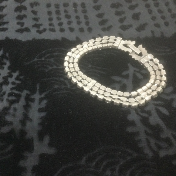 Art Deco rhinestone tennis bracelet - Picture 2 of 4